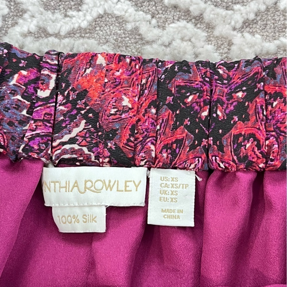 Cynthia Rowley 100% Silk Batik Print Midi Skirt - Picture 11 of 11